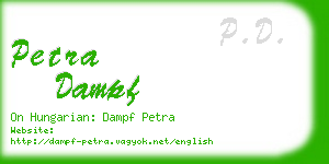 petra dampf business card